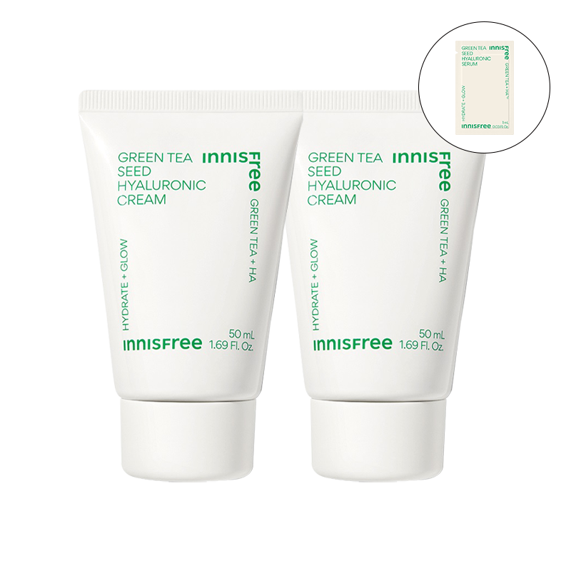 [2EA] 그린티 씨드 히알루론산 크림 (튜브) (50ml+50ml)