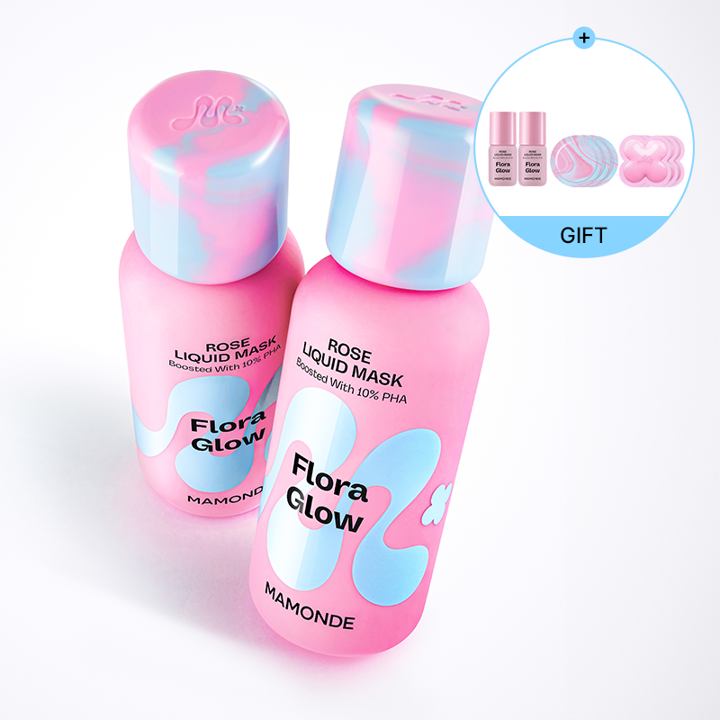 [더블] BEST 플로라 글로우 로즈 리퀴드 마스크 (80ml x 2개)