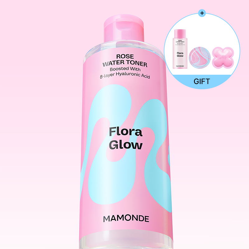 플로라 글로우 로즈 워터 토너 500ml