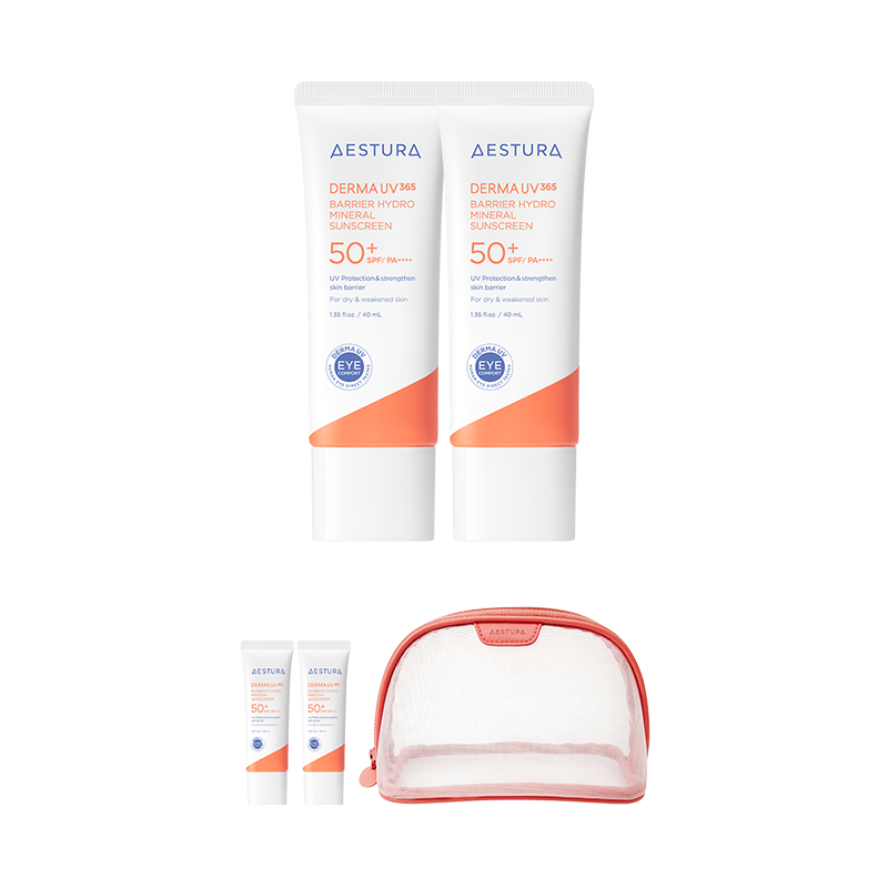 [더블]더마UV365 장벽수분 무기자차 선크림 40mlX2개 SPF50+ PA++++(본품1개 용량 추가 증정)