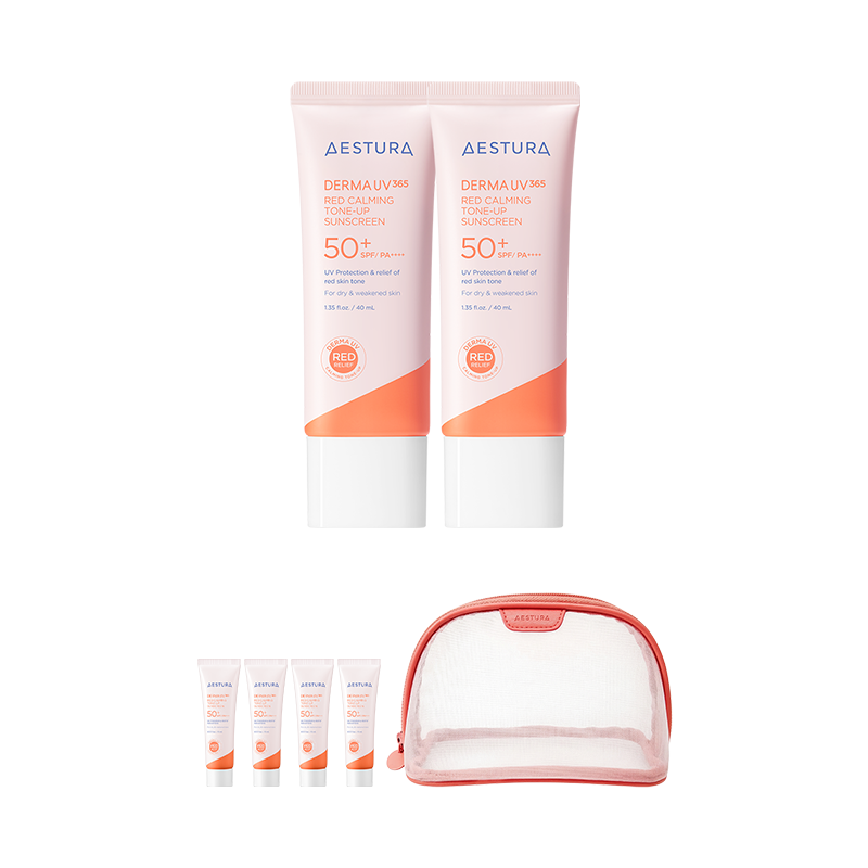[더블]더마UV365 레드진정 톤업 선크림 40mlX2개 SPF50+ PA++++(본품1개 용량 추가 증정)