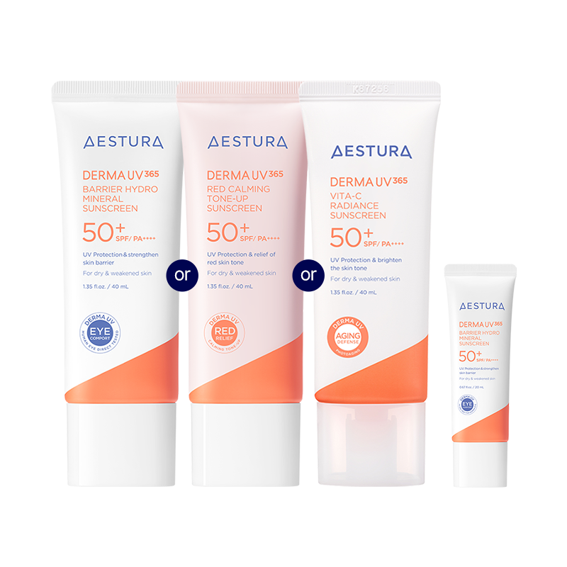 더마UV365 무기자차 선크림 or 톤업 선크림 or 비타C광채 수분 선크림 SPF 50+/ PA++++(택1) 40ml