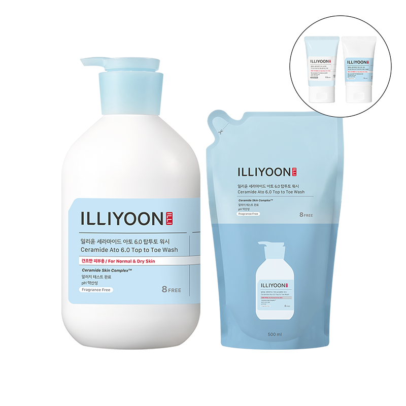 [본품+리필] 세라마이드 아토 6.0 탑투토워시 (1000ml+500ml)