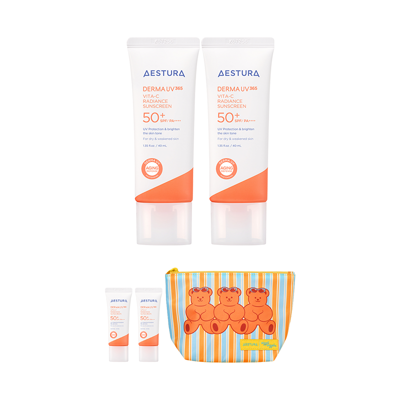 [더블] 더마UV365  비타C 광채수분 선크림 40mlX2개 SPF50+ PA++++(본품 1개 용량 추가 증정)
