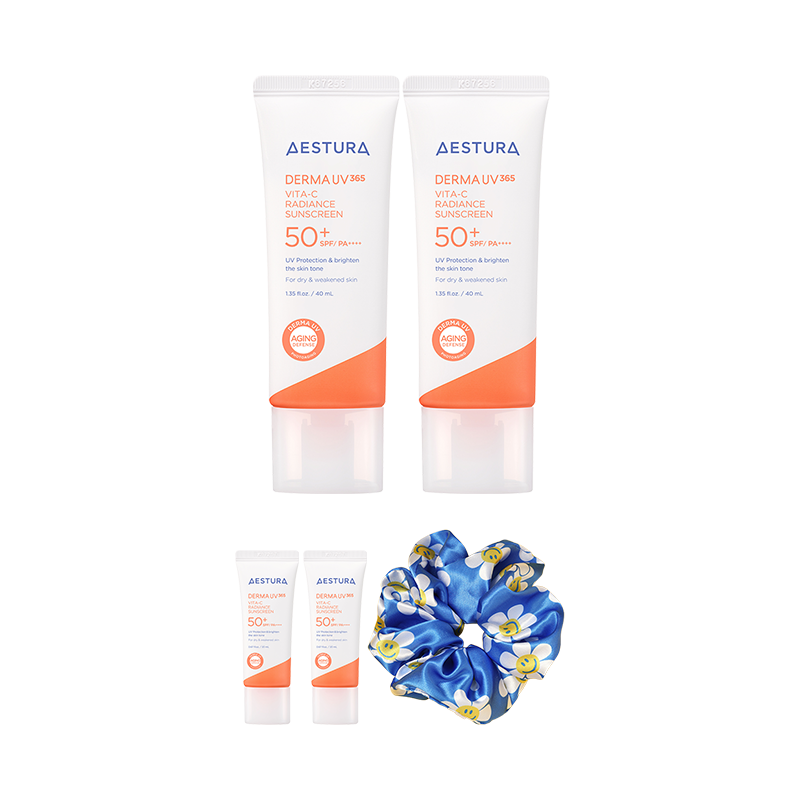 [더블] 더마UV365  비타C 광채수분 선크림 40mlX2개 SPF50+ PA++++(본품 1개 용량 추가 증정)