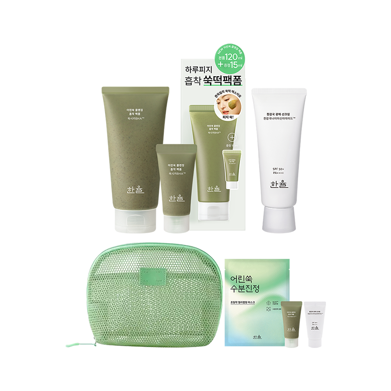 어린쑥 클렌징 흡착 팩폼 120ml 기획세트 + 흰감국 광채 선크림 SPF50+/PA++++ 70ml 상품 이미지 1