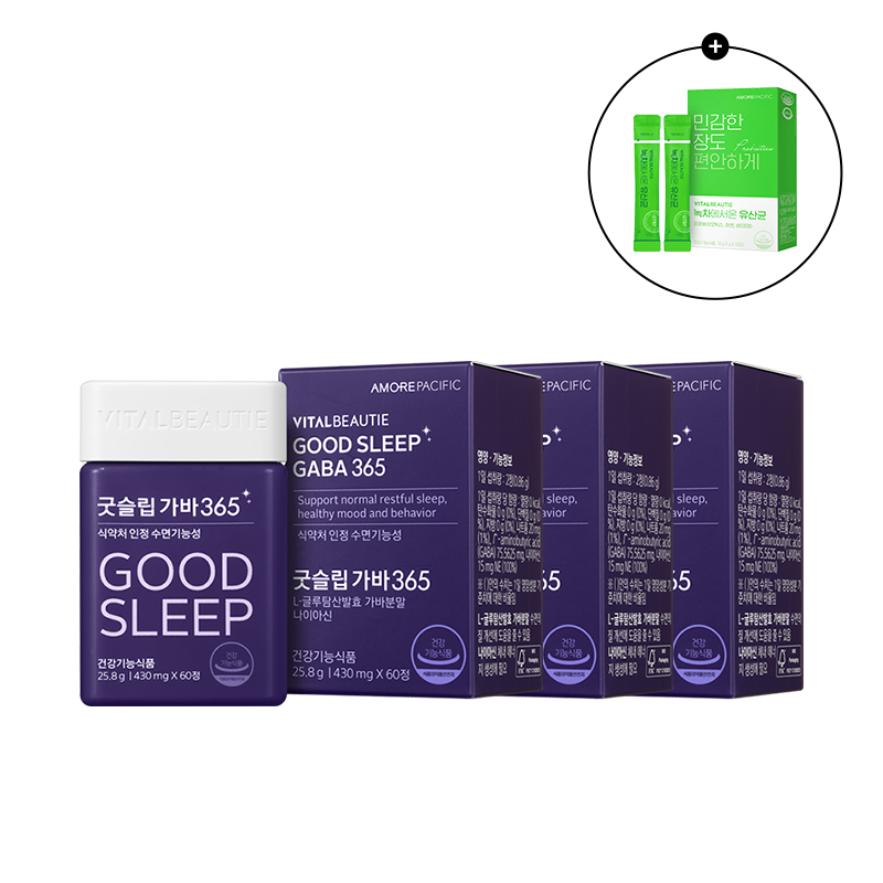 [3box] 굿슬립가바365 (30일) 식약처 인정 수면기능성 (원산지:상세설명참조) 상품 이미지 1