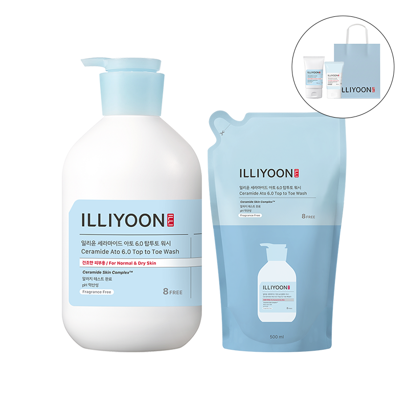 [본품+리필] 세라마이드 아토 6.0 탑투토워시 (1000ml+500ml)