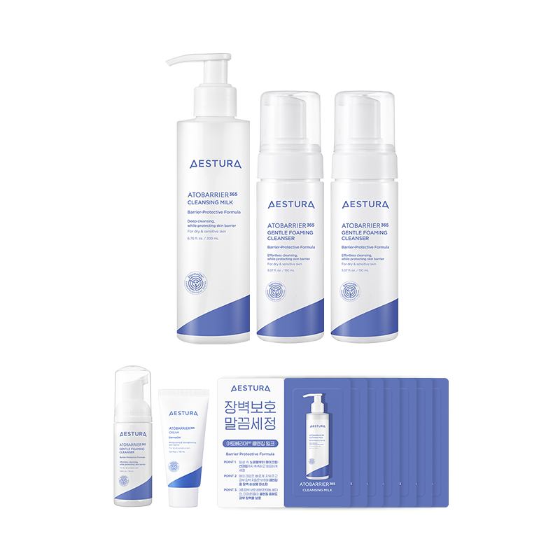 [3입] 아토베리어365 클렌징밀크 200ml 1개+젠틀 포밍클렌저 150ml*2개 상품 이미지 1