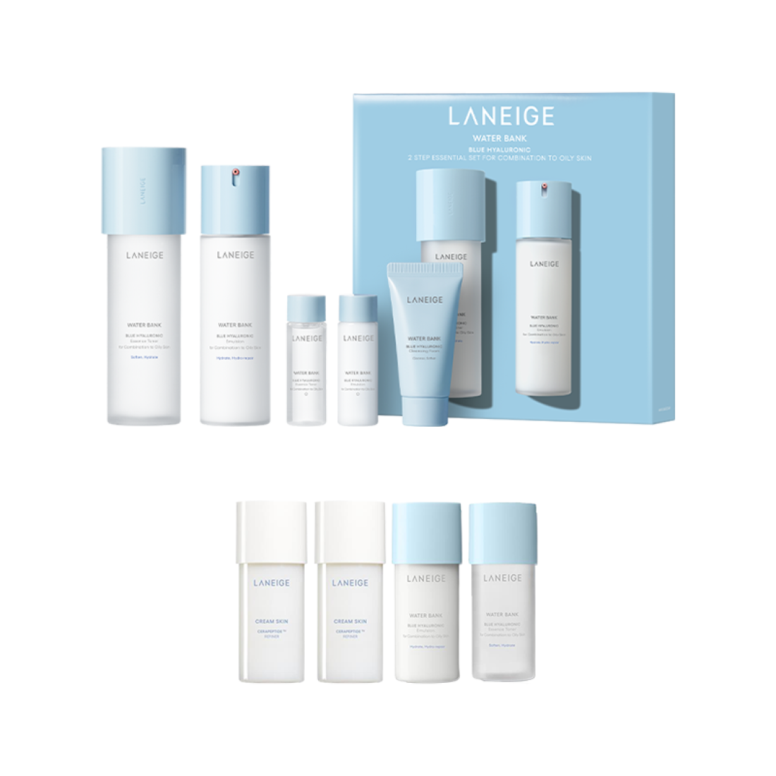 워터뱅크 블루 히알루로닉 기초 세트(지·복합용) 160ml+120ml 상품 이미지 1