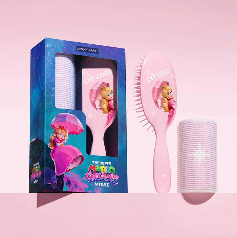 아모레베이직 슈퍼마리오 아이엠더프린세스 헤어브러쉬&헤어롤 상품 이미지 1