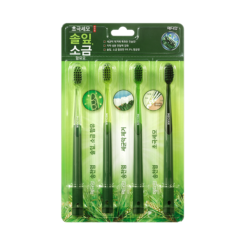 송천염 미세모 칫솔 4입