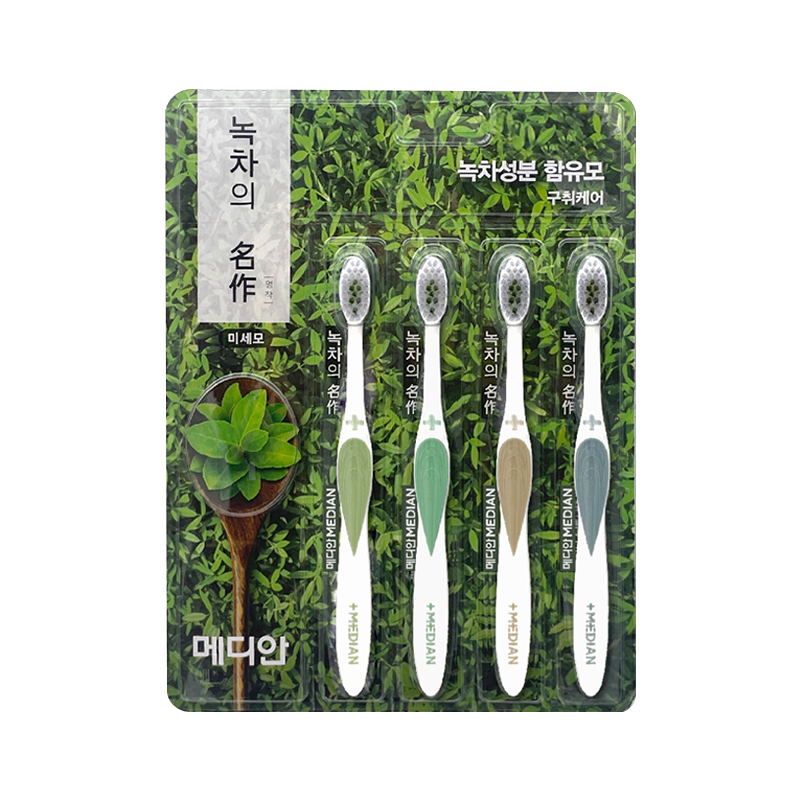 녹차의 명작 칫솔 4입
