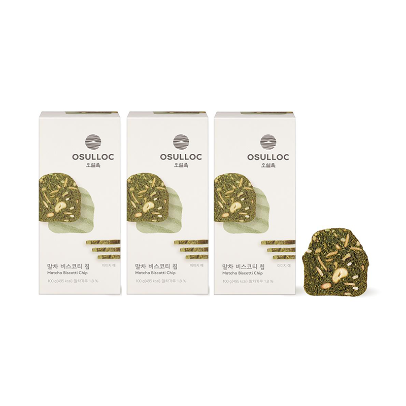 [3BOX] 말차 비스코티 칩 100g (원산지:상세설명참조)