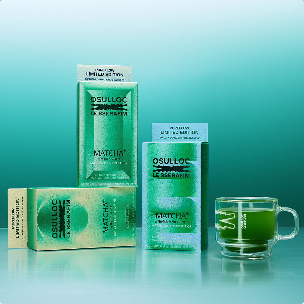 [LE SSERAFIM x OSULLOC] MATCHA+ 3TYPES + TEA CUP SET 상품 이미지 1