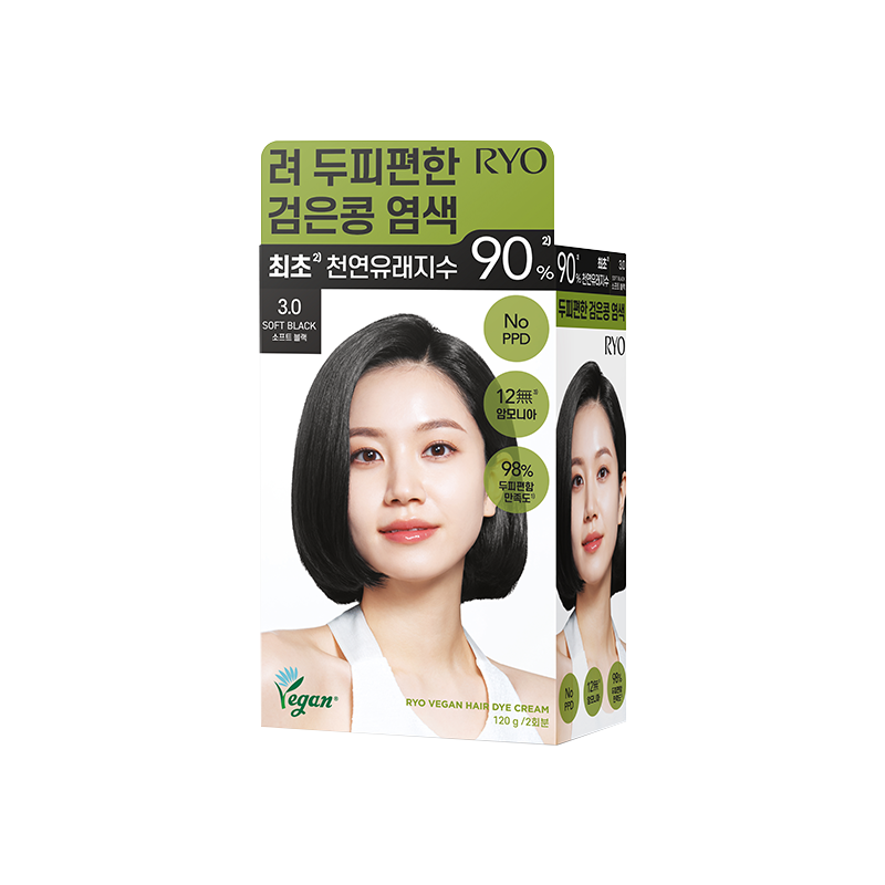 려 두피편한 검은콩 염색 3.0 소프트블랙 120g