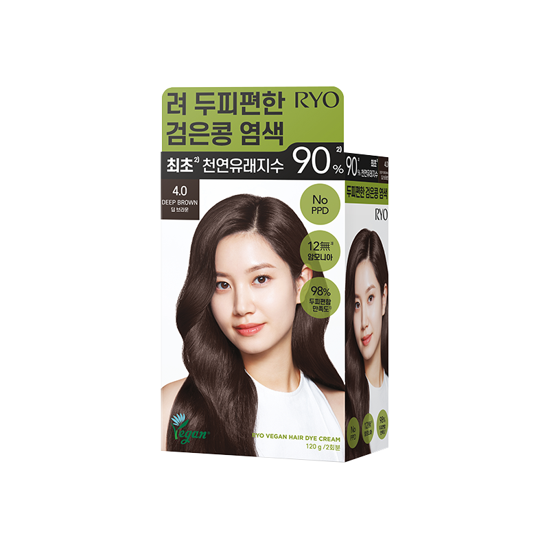 려 두피편한 검은콩 염색  4.0 딥브라운 120g