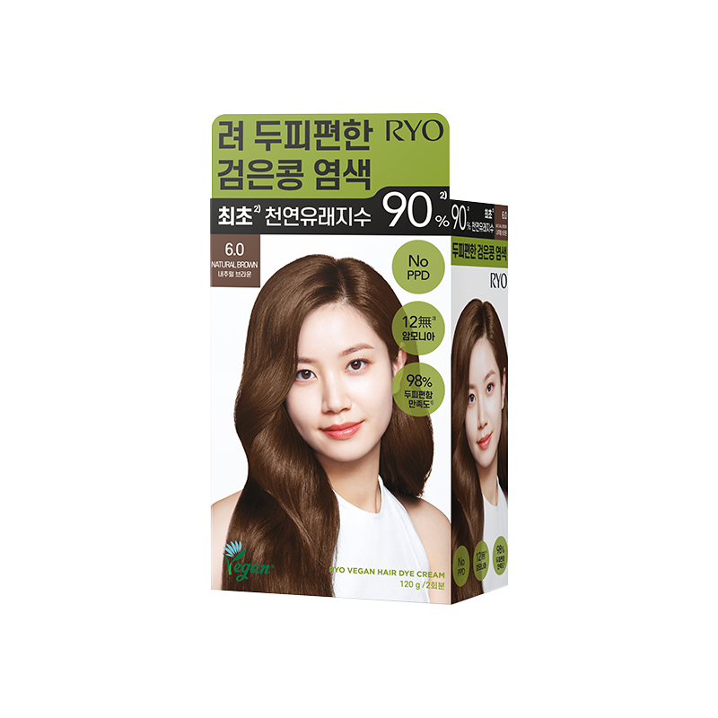 려 두피편한 검은콩 염색  6.0 브라운 120g