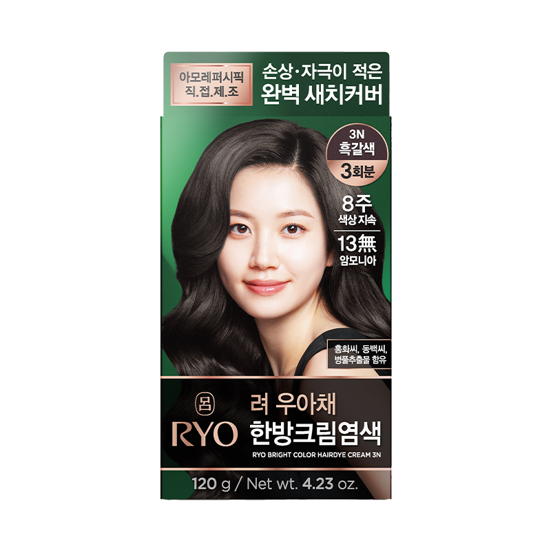 려 우아채멋내기새치크림 흑갈색3N