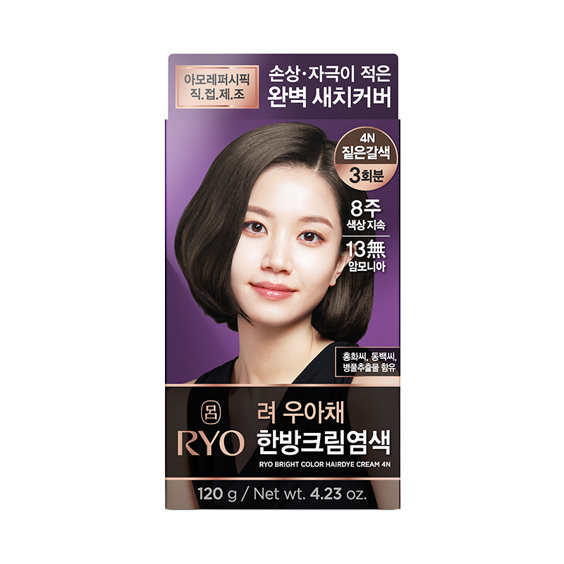 려 우아채멋내기새치크림 짙은갈색4N