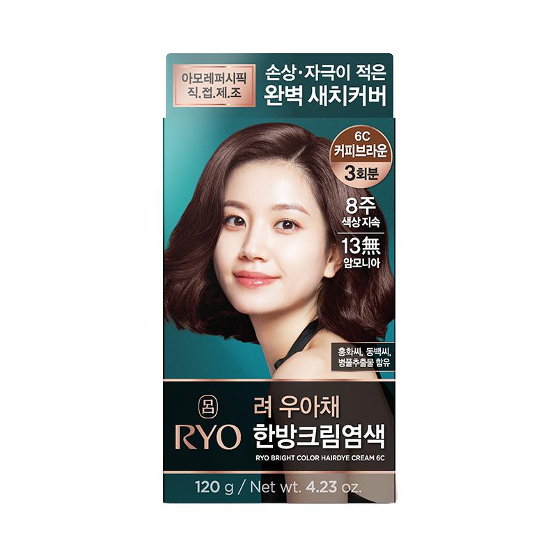 려 우아채멋내기새치크림 커피브라운6C