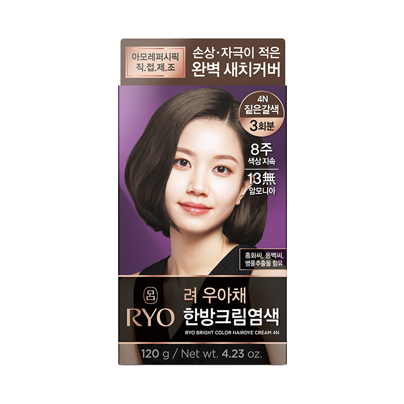 려 우아채멋내기새치크림 짙은갈색4N