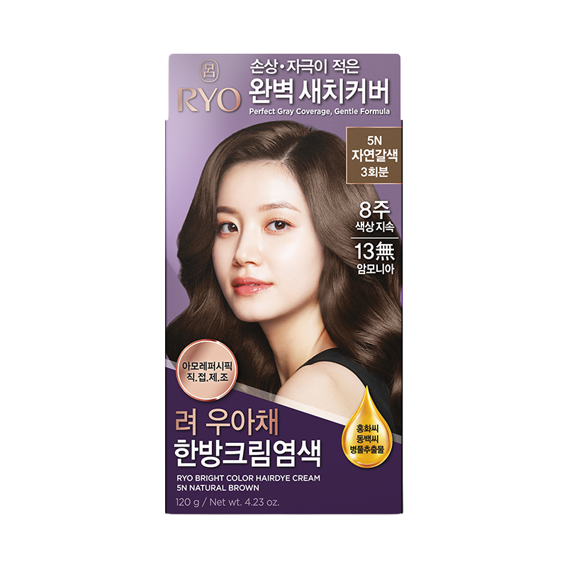 려 우아채멋내기새치크림 자연갈색5N