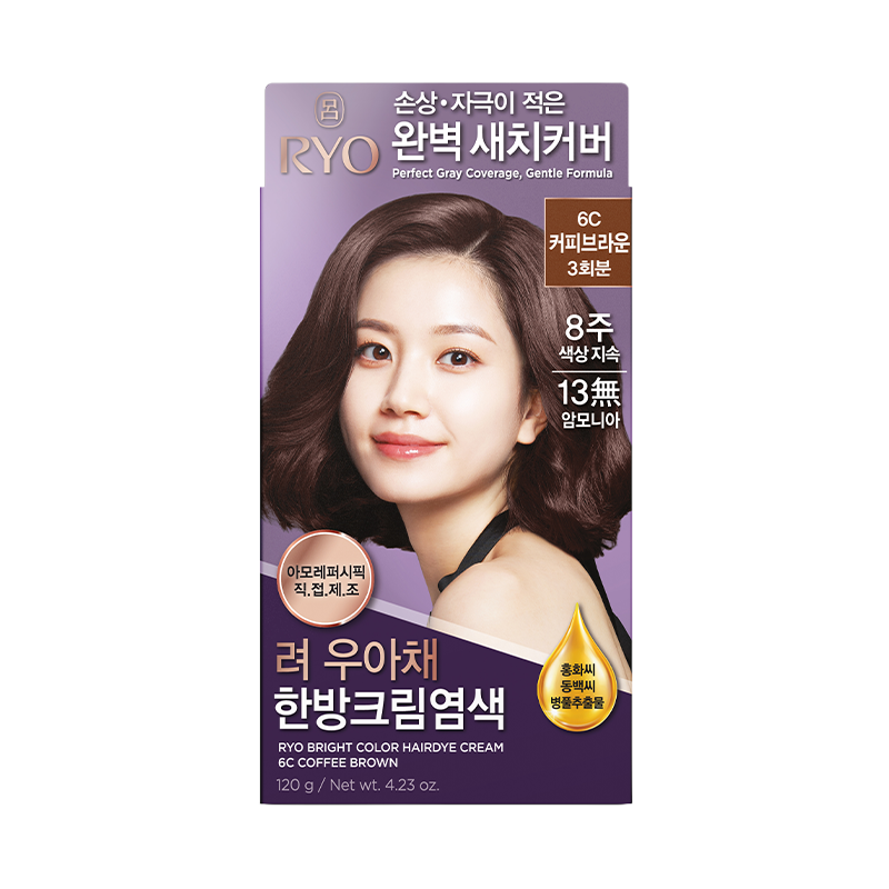 려 우아채멋내기새치크림 커피브라운6C