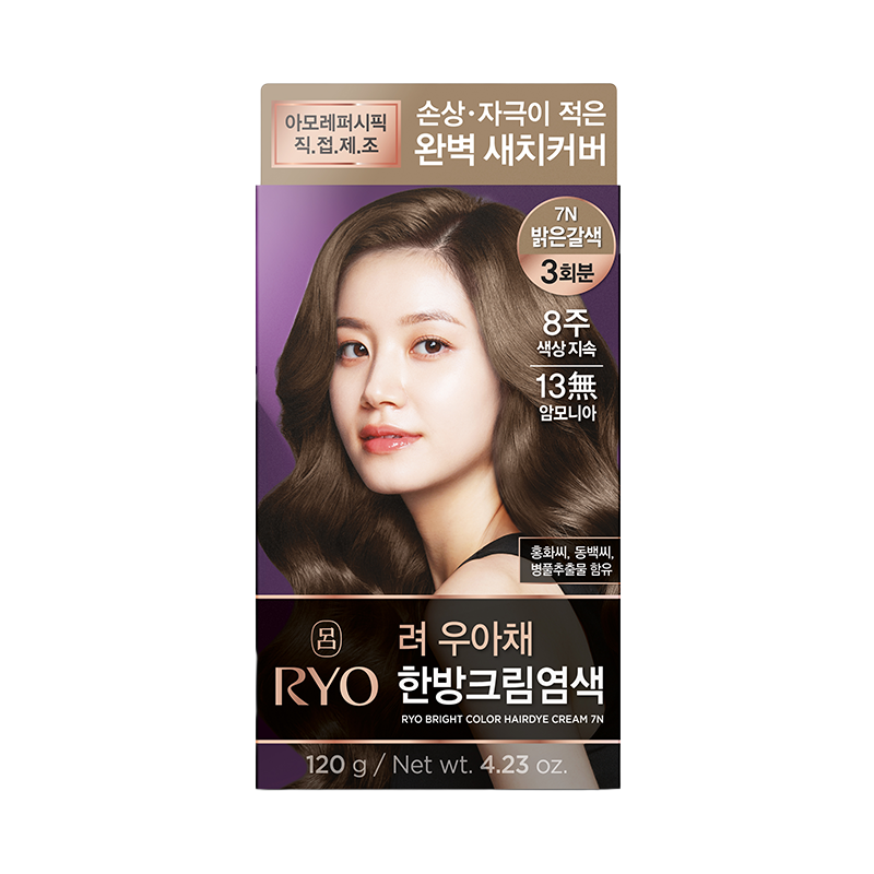 려 우아채멋내기새치크림 밝은갈색 7N